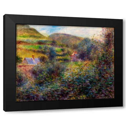 Environs of Berneval 1879 Black Modern Wood Framed Art Print with Double Matting by Renoir, Pierre-Auguste