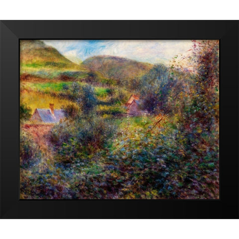 Environs of Berneval 1879 Black Modern Wood Framed Art Print by Renoir, Pierre-Auguste