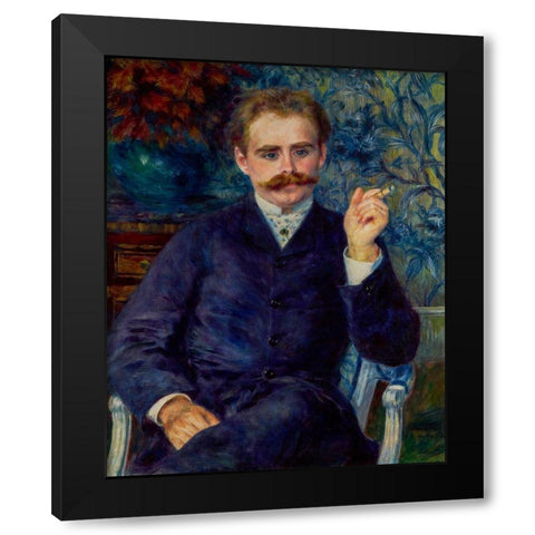 Albert Cahen dAnvers 1881 Black Modern Wood Framed Art Print by Renoir, Pierre-Auguste