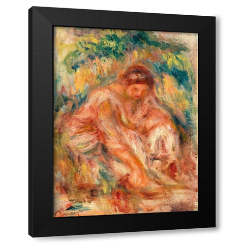 Sketch of a Woman 1916 Black Modern Wood Framed Art Print by Renoir, Pierre-Auguste