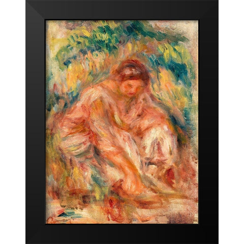 Sketch of a Woman 1916 Black Modern Wood Framed Art Print by Renoir, Pierre-Auguste