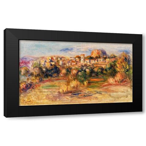 Landscape, La Gaude 1910 Black Modern Wood Framed Art Print by Renoir, Pierre-Auguste