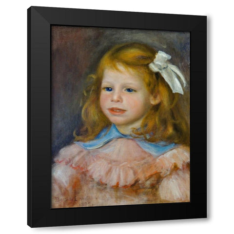 Portrait of Jean Black Modern Wood Framed Art Print by Renoir, Pierre-Auguste