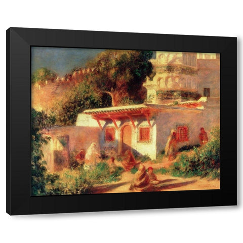 Mosque at Algiers Black Modern Wood Framed Art Print by Renoir, Pierre-Auguste