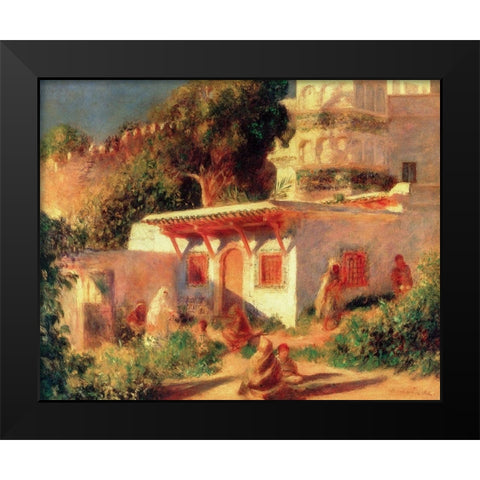 Mosque at Algiers Black Modern Wood Framed Art Print by Renoir, Pierre-Auguste