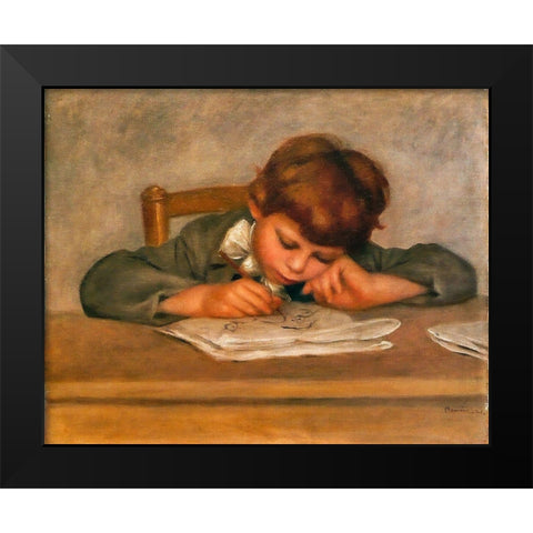 Jean RenoirÂ drawing Black Modern Wood Framed Art Print by Renoir, Pierre-Auguste