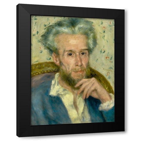 Portrait of Victor Chocquet Black Modern Wood Framed Art Print by Renoir, Pierre-Auguste
