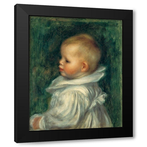 Portrait of Claude Renoir Black Modern Wood Framed Art Print with Double Matting by Renoir, Pierre-Auguste