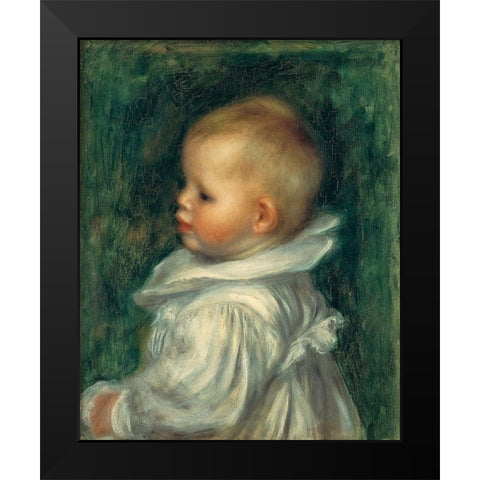 Portrait of Claude Renoir Black Modern Wood Framed Art Print by Renoir, Pierre-Auguste
