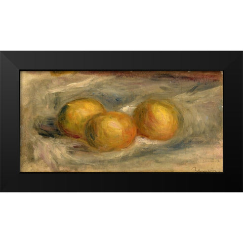 Lemons Black Modern Wood Framed Art Print by Renoir, Pierre-Auguste