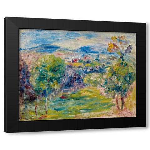 Renoirs house at Cagnes-sur-Mer Black Modern Wood Framed Art Print with Double Matting by Renoir, Pierre-Auguste