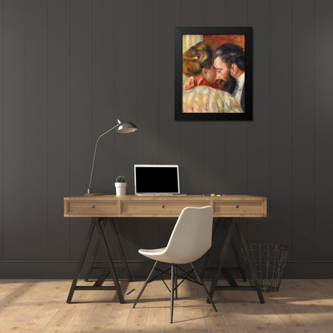 Confidence Black Modern Wood Framed Art Print by Renoir, Pierre-Auguste