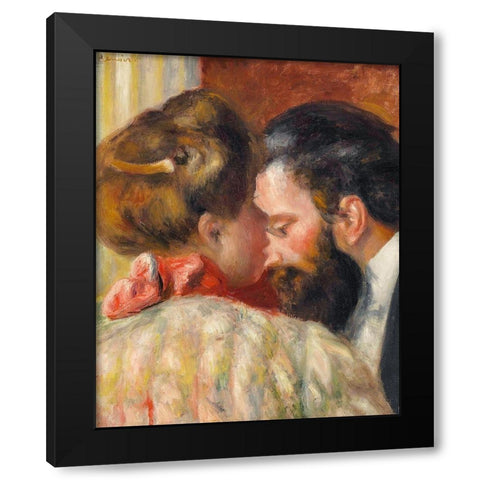 Confidence Black Modern Wood Framed Art Print with Double Matting by Renoir, Pierre-Auguste