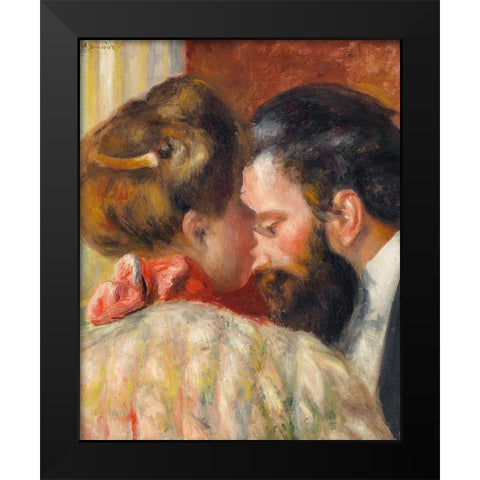 Confidence Black Modern Wood Framed Art Print by Renoir, Pierre-Auguste