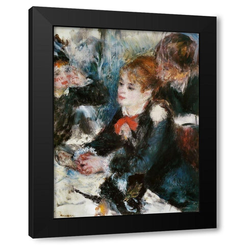 At the Milliners Black Modern Wood Framed Art Print by Renoir, Pierre-Auguste