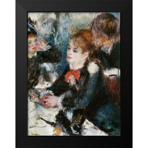 At the Milliners Black Modern Wood Framed Art Print by Renoir, Pierre-Auguste