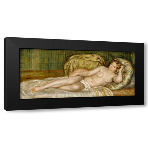 Large Nude Black Modern Wood Framed Art Print with Double Matting by Renoir, Pierre-Auguste