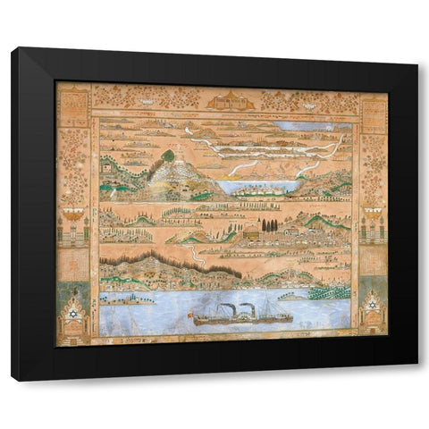 Shiviti Black Modern Wood Framed Art Print with Double Matting by Ganbash, Moshe