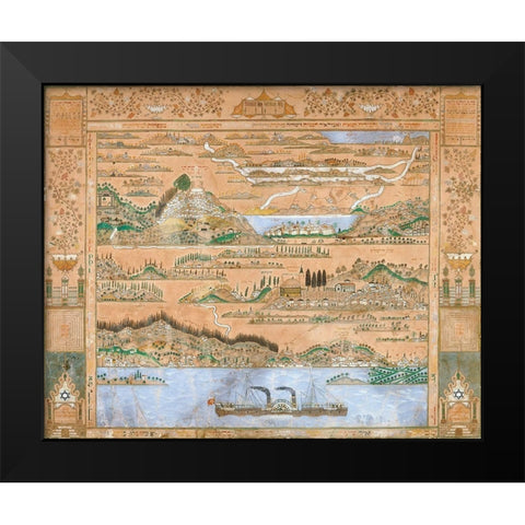 Shiviti Black Modern Wood Framed Art Print by Ganbash, Moshe