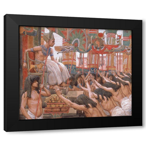 Joseph Dwelleth in Egypt Black Modern Wood Framed Art Print with Double Matting by Tissot, James