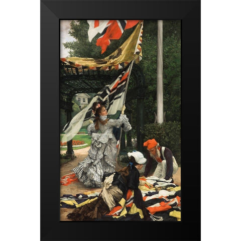 Still on Top Black Modern Wood Framed Art Print by Tissot, James