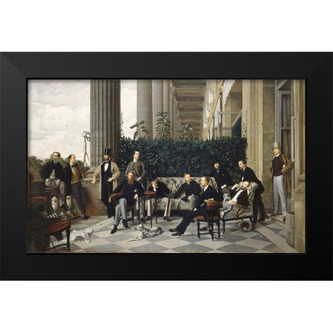 The Circle of the Rue Royale Black Modern Wood Framed Art Print by Tissot, James