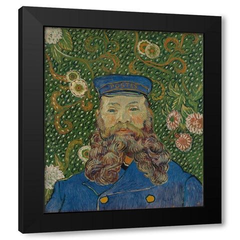 Portrait of Joseph Roulin Black Modern Wood Framed Art Print with Double Matting by van Gogh, Vincent