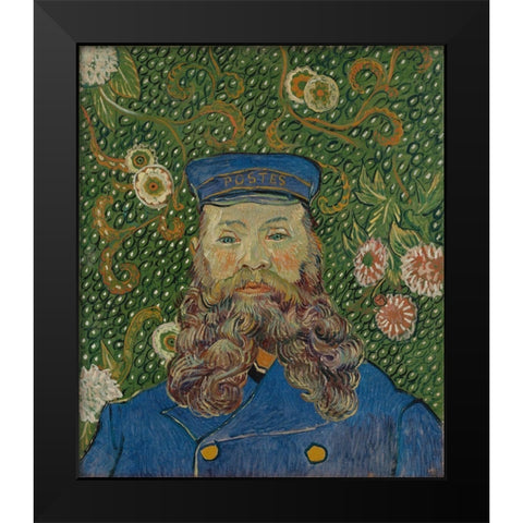 Portrait of Joseph Roulin Black Modern Wood Framed Art Print by van Gogh, Vincent