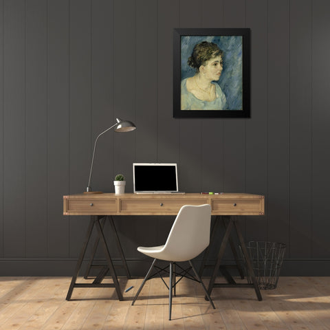 Portrait of a prostitute Black Modern Wood Framed Art Print by van Gogh, Vincent