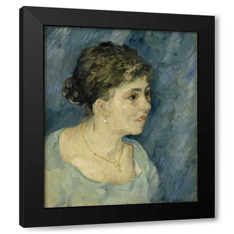 Portrait of a prostitute Black Modern Wood Framed Art Print with Double Matting by van Gogh, Vincent