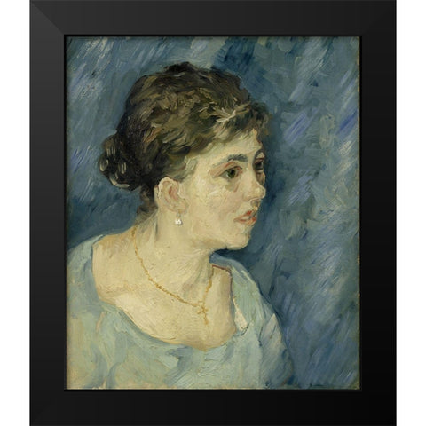 Portrait of a prostitute Black Modern Wood Framed Art Print by van Gogh, Vincent