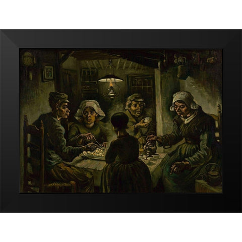The potato eaters Black Modern Wood Framed Art Print by van Gogh, Vincent
