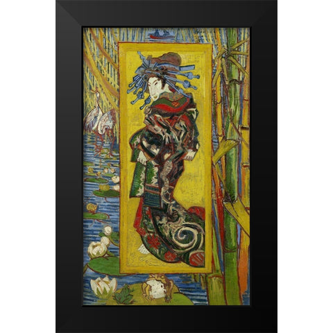 Courtesan, after Eisen Black Modern Wood Framed Art Print by van Gogh, Vincent