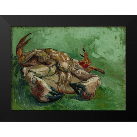 A crab on its back Black Modern Wood Framed Art Print by van Gogh, Vincent