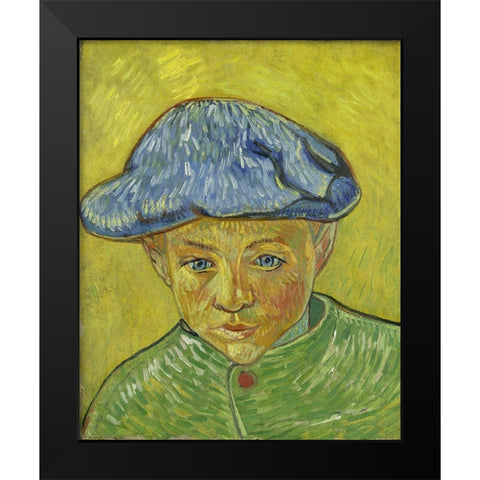 Portrait of Camille Roulin Black Modern Wood Framed Art Print by van Gogh, Vincent