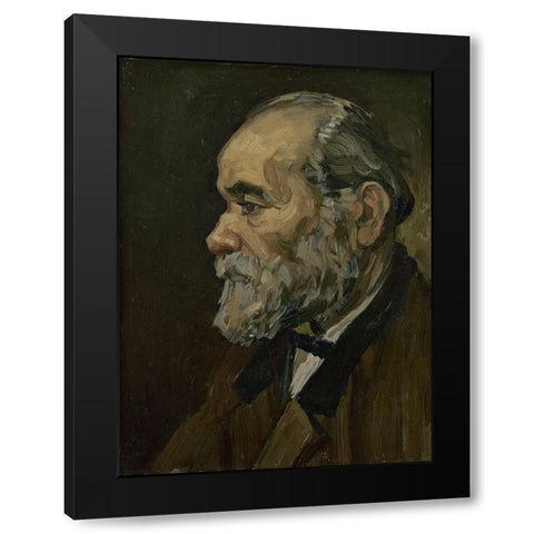 Portrait of an old man Black Modern Wood Framed Art Print with Double Matting by van Gogh, Vincent