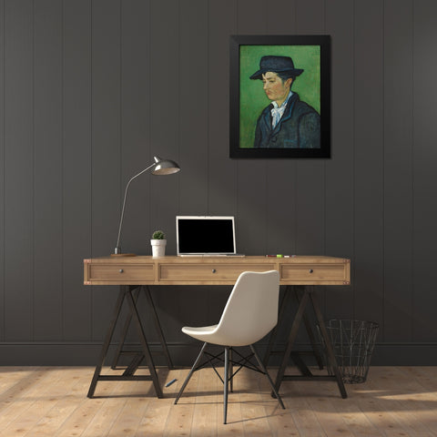 Portrait of Armand Roulin Black Modern Wood Framed Art Print by van Gogh, Vincent