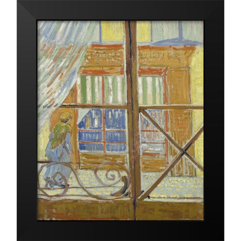 View of a butchers shop Black Modern Wood Framed Art Print by van Gogh, Vincent