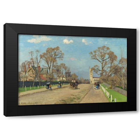 The Avenue, Sydenham Black Modern Wood Framed Art Print by Pissarro, Camille