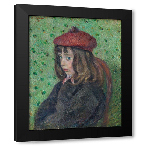 Portrait of Felix Pissarro Black Modern Wood Framed Art Print by Pissarro, Camille