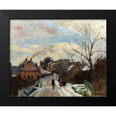 Fox Hill, Upper Norwood Black Modern Wood Framed Art Print by Pissarro, Camille