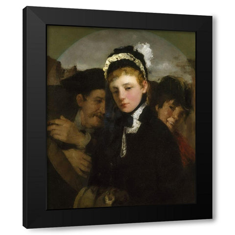 Union Square Black Modern Wood Framed Art Print with Double Matting by Weir, J Alden