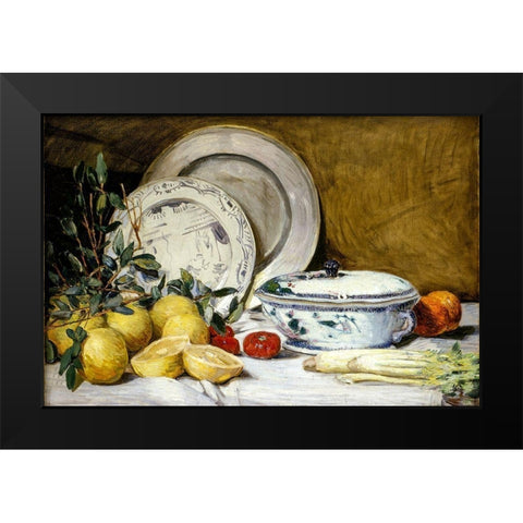 Still Life Black Modern Wood Framed Art Print by Weir, J Alden