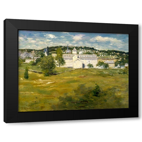 Willimantic Thread Factory Black Modern Wood Framed Art Print by Weir, J Alden