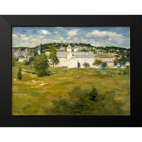 Willimantic Thread Factory Black Modern Wood Framed Art Print by Weir, J Alden