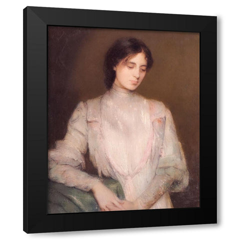 A Gentlewoman Black Modern Wood Framed Art Print with Double Matting by Weir, J Alden