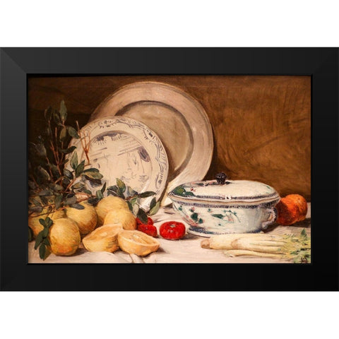 Still Life Black Modern Wood Framed Art Print by Weir, J Alden