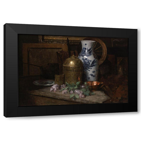 Still Life in theÂ Studio Black Modern Wood Framed Art Print by Weir, J Alden