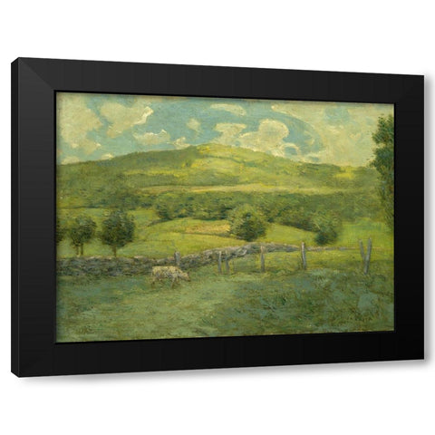 Obweebetuck Black Modern Wood Framed Art Print by Weir, J Alden