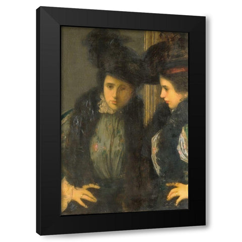 The Green Bodice Black Modern Wood Framed Art Print by Weir, J Alden